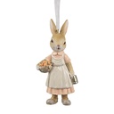 Decoratie hanger konijn 6x3x12 cm