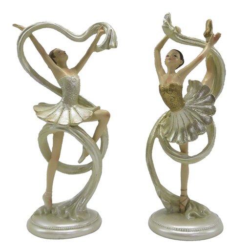 Decoratie ballerina (set van 2) 9x6x18 cm