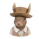 Decoratie  konijn 15x15x21 cm