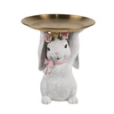 Decoratie konijn met schaal Ø 21x23 cm