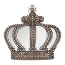 Wanddecoratie kroon met spiegel 25x6x24 cm