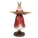 Decoratie konijn met schaal 18x17x31 cm