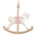 Decoratie hanger hobbelpaard 8x2x7 cm