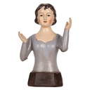 Decoratie buste vrouw 12x9x20 cm