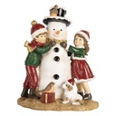 Decoratie kinderen met sneeuwman 13x10x16 cm
