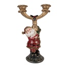 Kandelaar kerstman 17x10x28 cm
