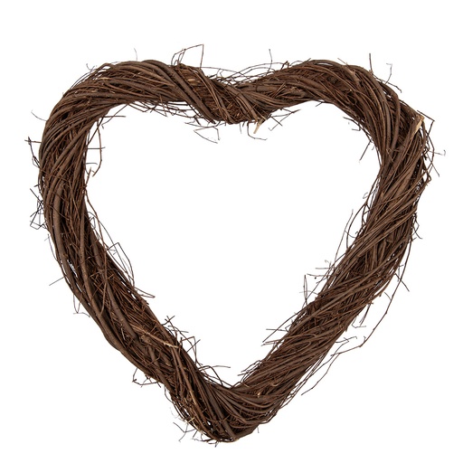 Decoratie krans hart 40x40x4 cm