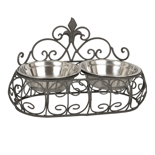 Dieren voerbak 39x20x23 cm / 2x500 ml