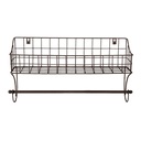 Handdoekhouder met mand 44x12x25 cm