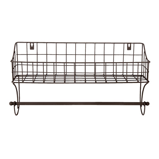 Handdoekhouder met mand 44x12x25 cm