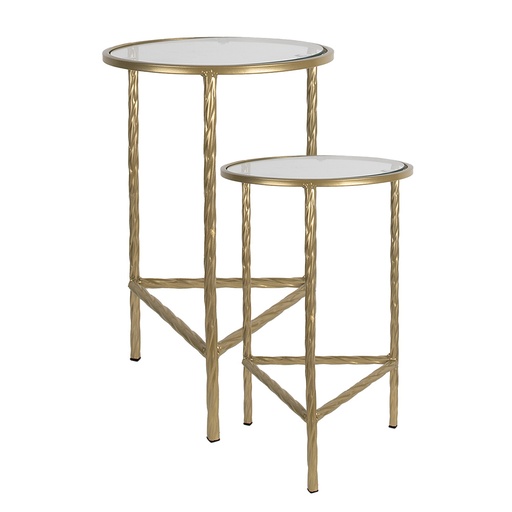 Bijzettafel (set van 2) Ø 35x55 / Ø 30x45 cm