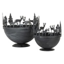 Decoratieve schaal (2) Ø 19x17 / Ø 13x14 cm