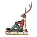Decoratie hert 27x10x31 cm