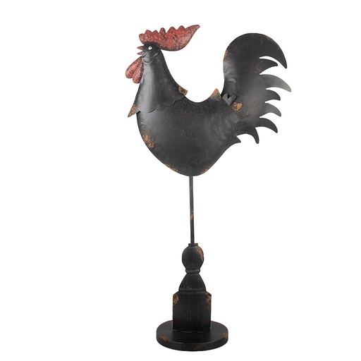 Decoratie haan 33x12x64 cm