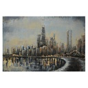 Decorazione Parete Grigio 120x4x80 cm
