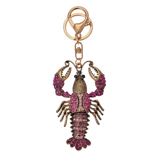 Sleutelhanger 5x2x9 cm goudkleurig