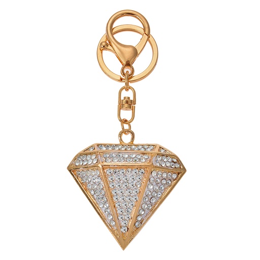 Sleutelhanger 5x2x6 cm goudkleurig