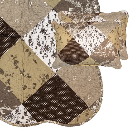 Bedsprei 180x250 cm / 1x kussensloop 50x70 cm