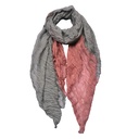 Foulard Donna Stampato Rosa, Grigio 90x180 cm