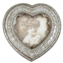 Picture Frame Heart Silver 12x2x12 cm / 9x9 cm