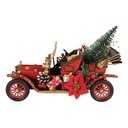 Decoratie auto met kerstdecoratie 25x10x17  cm