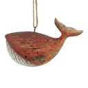 Decoratie hanger walvis 15x6x9 cm