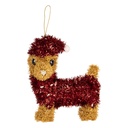 Decoratie hanger hond 13x7x15 cm
