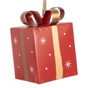 Decoratie hanger cadeautje 5x5x8 cm