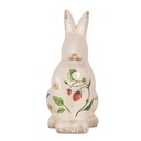Statua Decorativa Coniglio Beige Rosso 13x10x21 cm