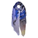 Foulard Donna stampato Blu 90x180 cm