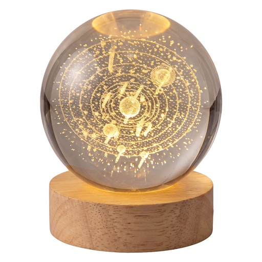 Glazen bol met licht LED Ø 6 cm