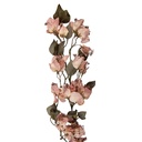 Decorative Artificial Branch with flowers Pink Green 12x15x110 cm