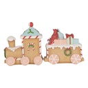 Decoration Train Brown Pink 23x5x12 cm