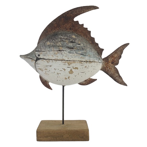 Decoratie vis 25x7x29 cm
