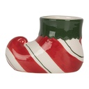 Blumentopf für Innen Rot Grün 15x8x10 cm