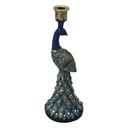 Kerzenständer Blau Goldfarbig 12x12x33 cm