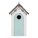Birdhouse White Grey 15x10x22 cm