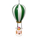 Dekoration Heißluftballon mit LED Rosa Grün Ø 15x28 cm / 2xAAA