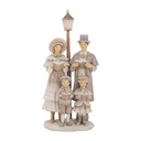 Decorazione Coro di Natale Beige 15x11x29 cm