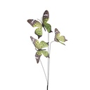Decorazione Ramo con farfalle Verde Marrone 10x10x65 cm