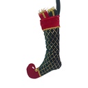Decoratie kerstsok 23x7x32 cm