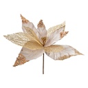 Decorazione Natale Fiore Color oro Ø 44x37 cm