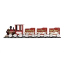 Decoratie trein 58x12x14 cm