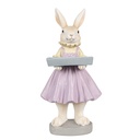 Decoration Rabbit Brown Purple 10x8x20 cm