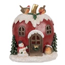 Decoratie huis met LED 12x11x13 cm