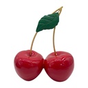 Décoration cerises Rouge Vert 26x14x31 cm