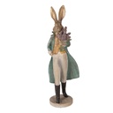 Décoration Lapin Couleur or Vert 17x15x53 cm