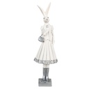 Statua Decorativa Coniglio Bianco 10x9x32 cm