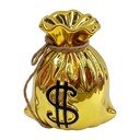 Spardose Geldbeutel Goldfarbig 12x9x13 cm
