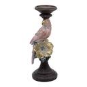 Kerzenständer Vogel Braun Rosa 13x13x33 cm